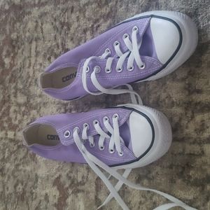 Purple converse sneakers